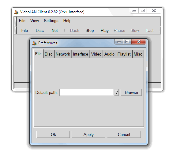 Aplicaciones antiguas: VLC 0.2.82
