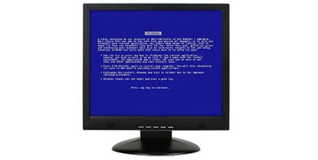 bsod pantallazo azul tft pantalla