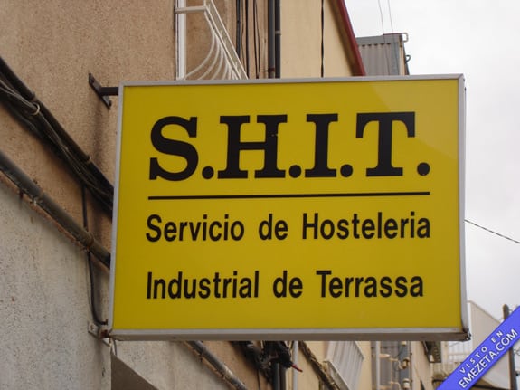 Carteles desconcertantes: Hosteleria shit