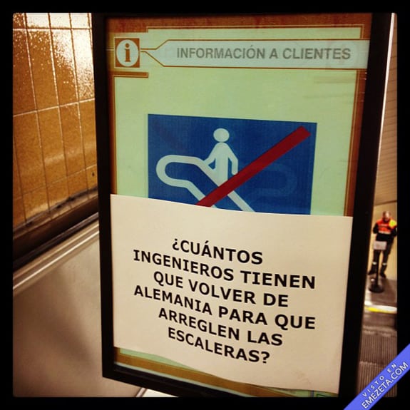 Carteles desconcertantes: Ingenieros volver alemania
