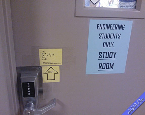 Carteles desconcertantes: Solo estudiantes de ingenieria