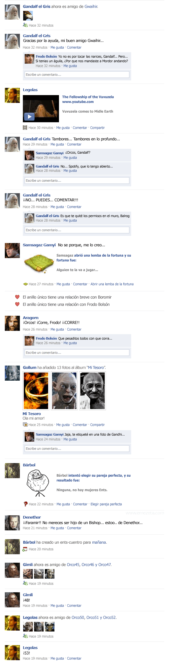 El Facebook del Señor de los Anillos: parte 2