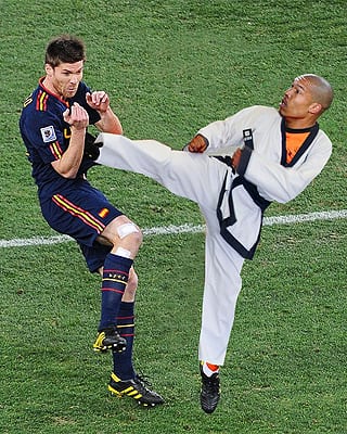 nigel de jong xabi alonso Karate kid