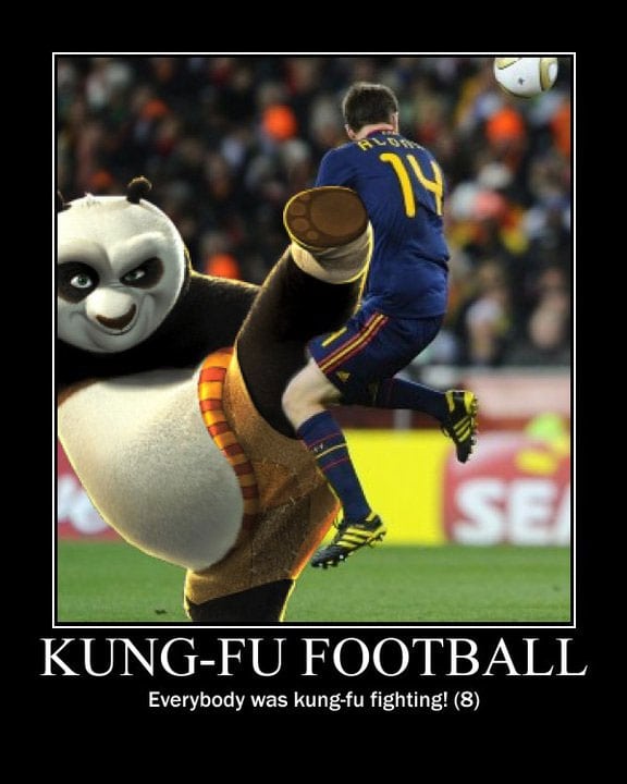 nigel de jong xabi alonso kung fu fighting karate kid kung fu panda
