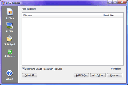 jpeg-resizer files ficheros reducir fotos