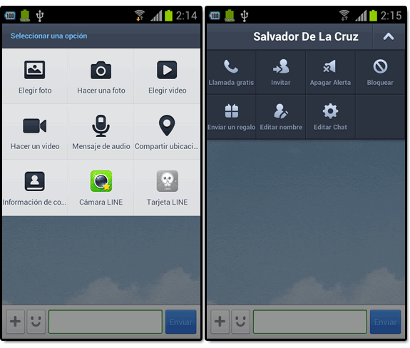 Line (el nuevo WhatsApp): Line opciones acciones