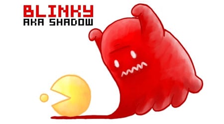 pacman fantasma rojo blinky shadow