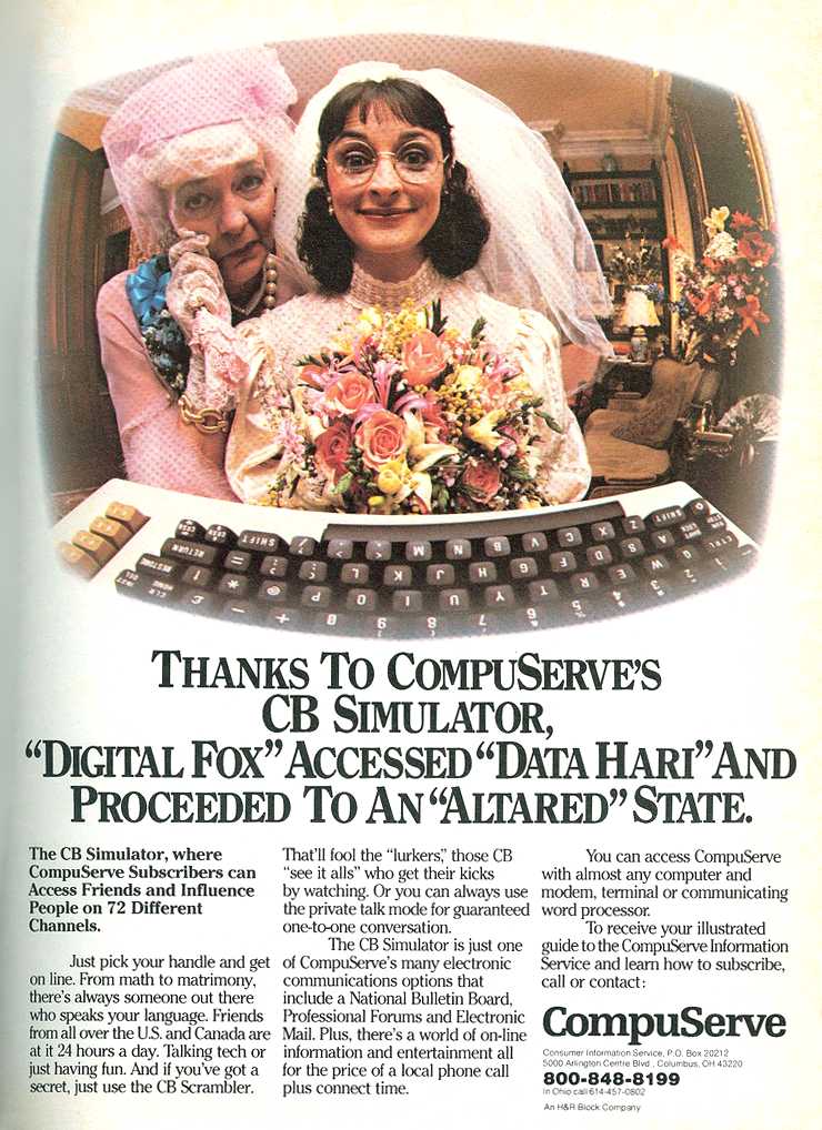 Publicidad retro: Compuserve CB Simulator