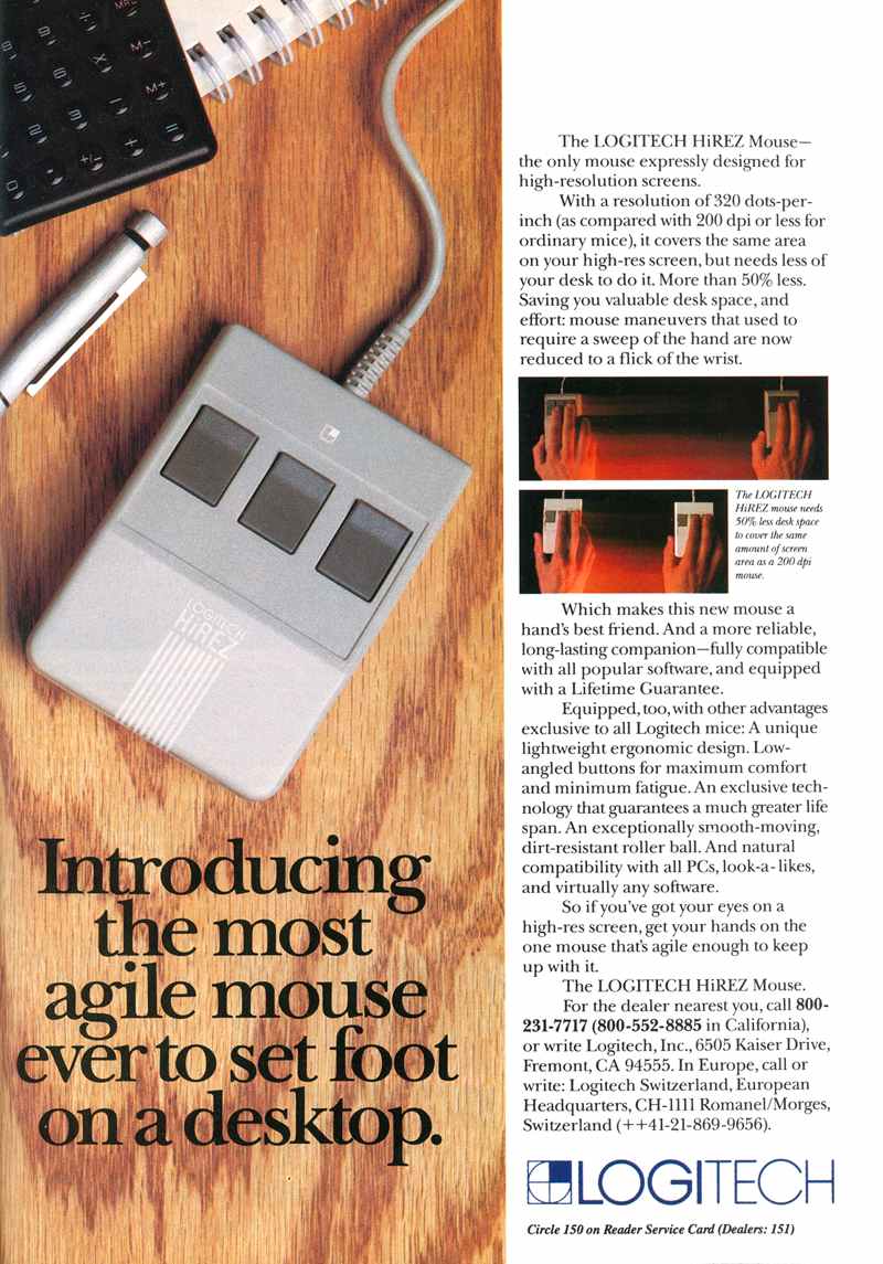Publicidad retro: Ratón Logitech HiREZ