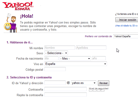 yahoo mail crear correo paso 1