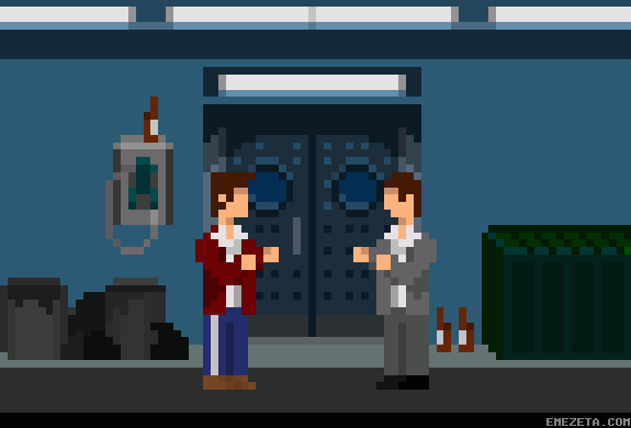 GIF animado retro de El club de la lucha (The Fight Club) en 8 bits.