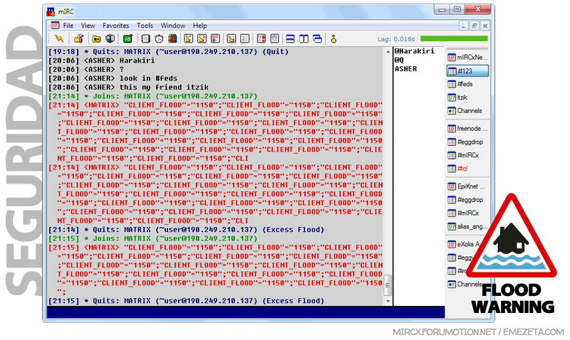 Seguridad en el IRC: Flood, vulnerabilidades, etc...