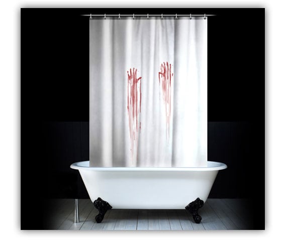 accesorios cortina ducha sangre