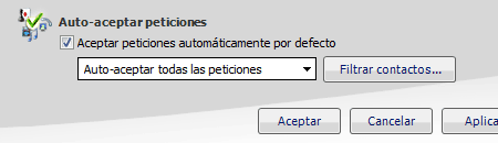 aceptar peticiones ficheros webcam automáticamente