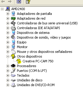 administrador de dispositivos