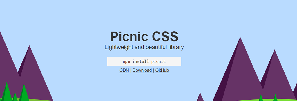 Framework CSS: Picnic CSS