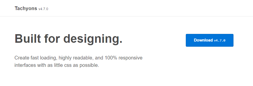 Framework CSS: Tachyons