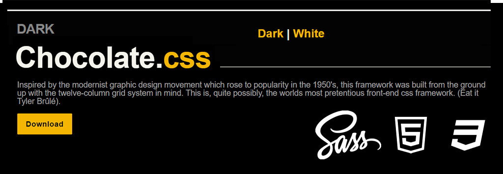 Framework CSS: Chocolate CSS