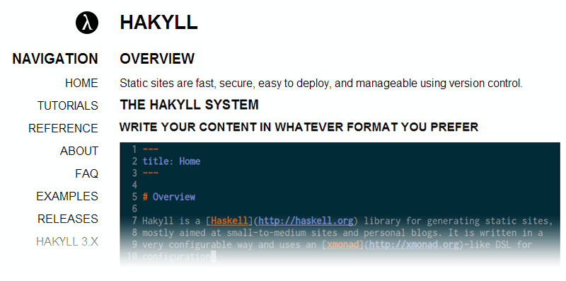 Alternativas a WordPress: Hakyll