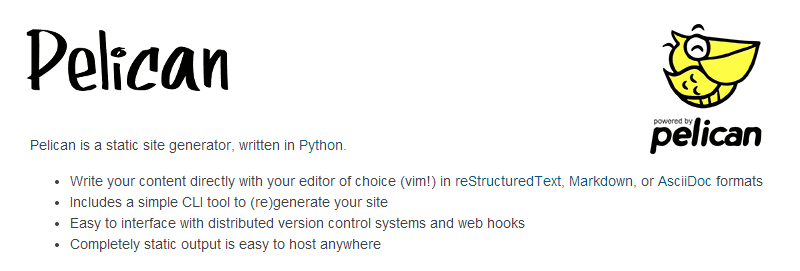 Alternativas a WordPress: Pelican