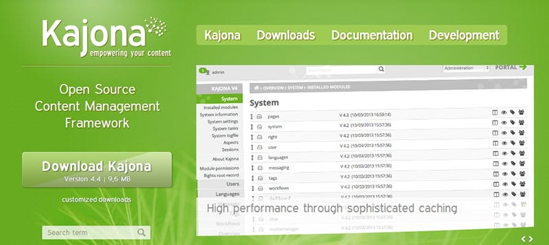Alternativas a WordPress: Kajona