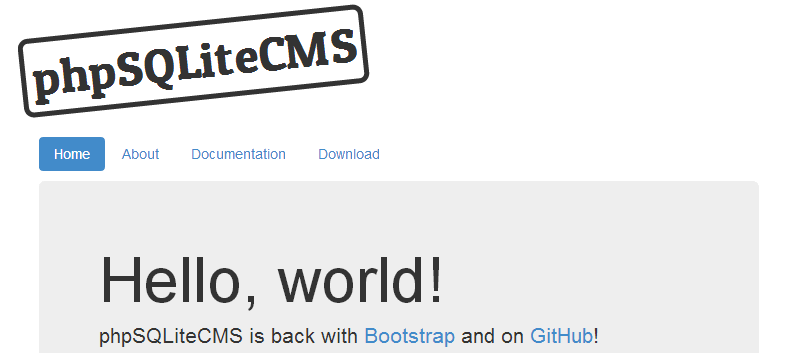 Alternativas a WordPress: PHPSQLiteCMS