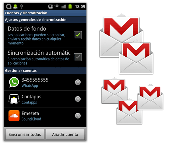 Sincronización de cuentas en Android