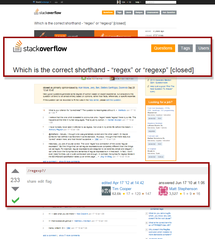 ¿Cómo abreviar las palabras «Expresión regular»?