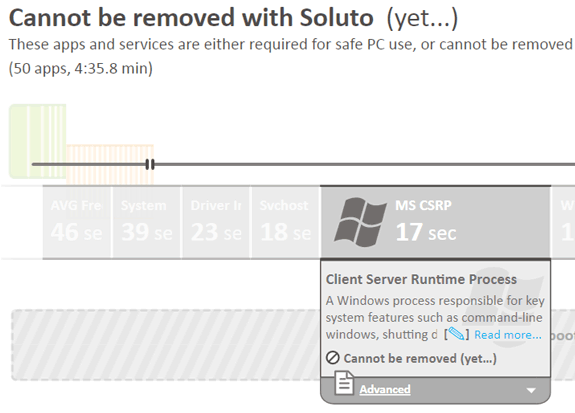 Soluto: Programas del sistema (no eliminables aún)
