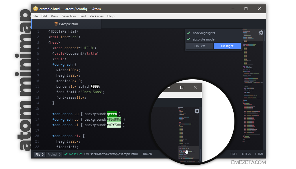 Atom Minimap, un pequeño mapa visual rápido