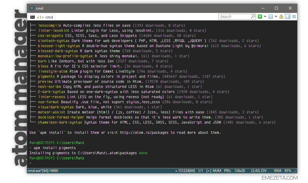 apm: Atom Package Manager