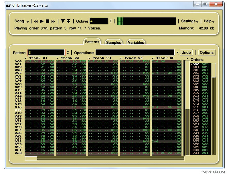 Trackers musicales: Chibitracker