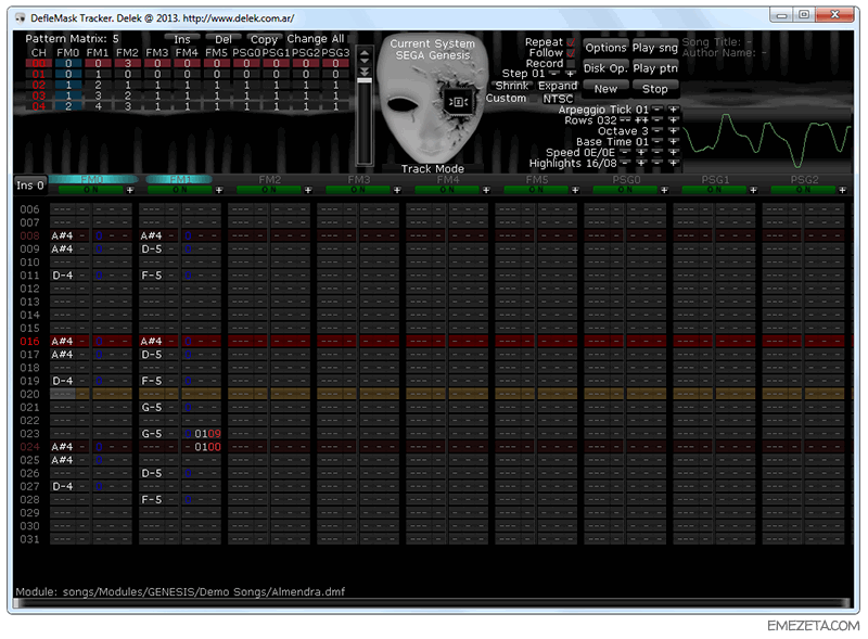 Trackers musicales: DefleMask