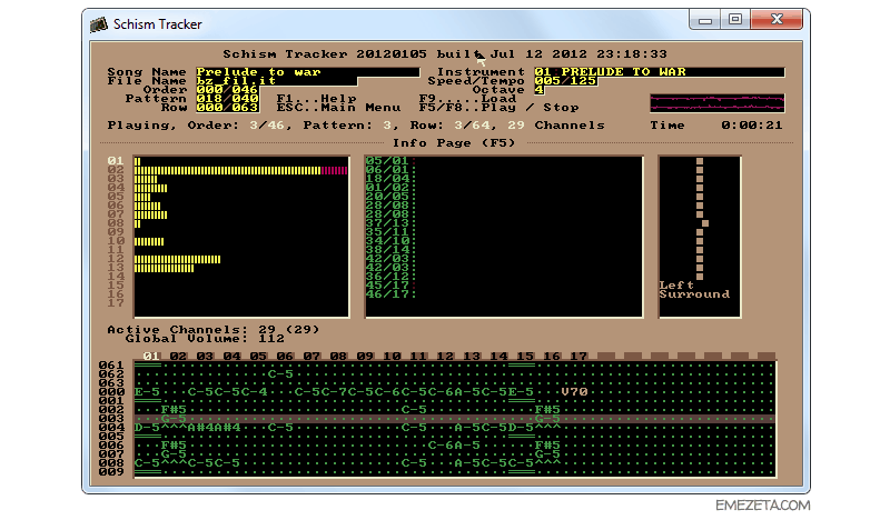Trackers musicales: Schism tracker