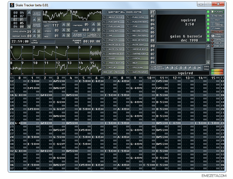 Trackers musicales: Skale tracker
