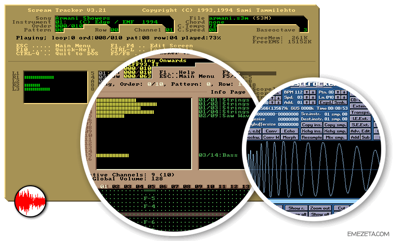 Trackers musicales: Samples, instrumentos, canales, efectos...