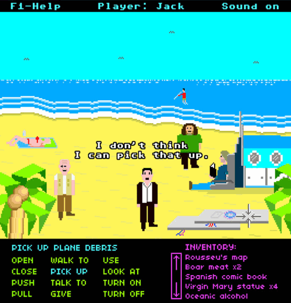 Aventura gráfica ficticia: LOST