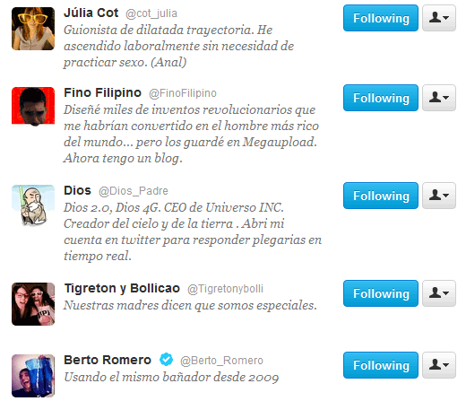 Bios de Twitter