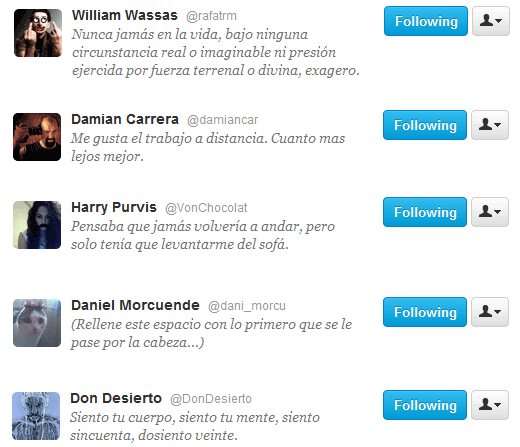 Bios de Twitter