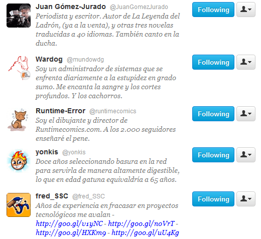 Bios de Twitter