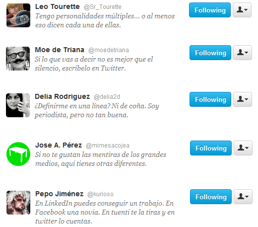 Bios de Twitter