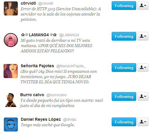 Bios de Twitter