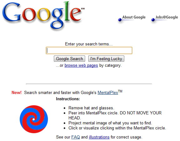 Productos ficticios de Google: Mental plex