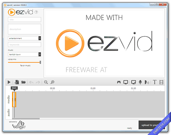 Capturar pantalla en video (screencast): Ezvid