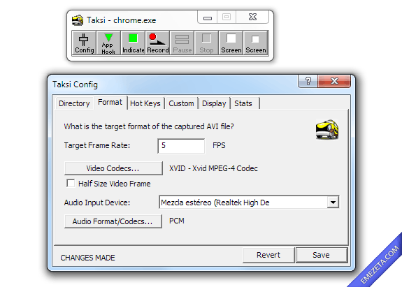Capturar pantalla en video (screencast): Taksi