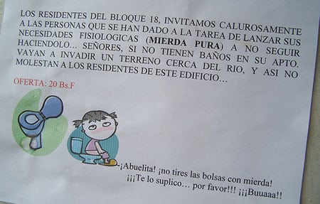 cartel bloque mierda