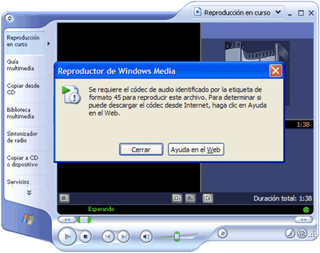 codec wmp windows media player