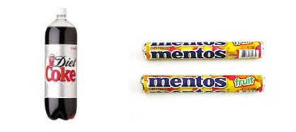 coke mentos coca cola