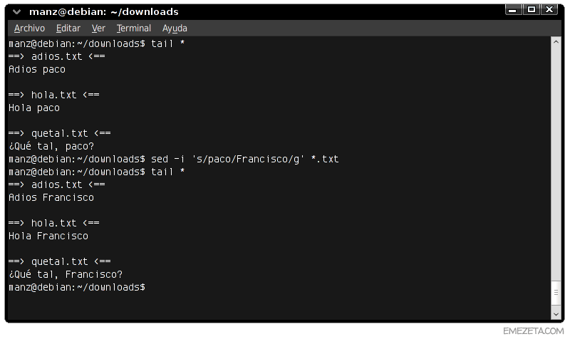 Comandos para GNU/Linux: Sed