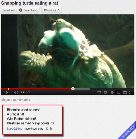 Comentarios de youtube: Blastoise pokemon